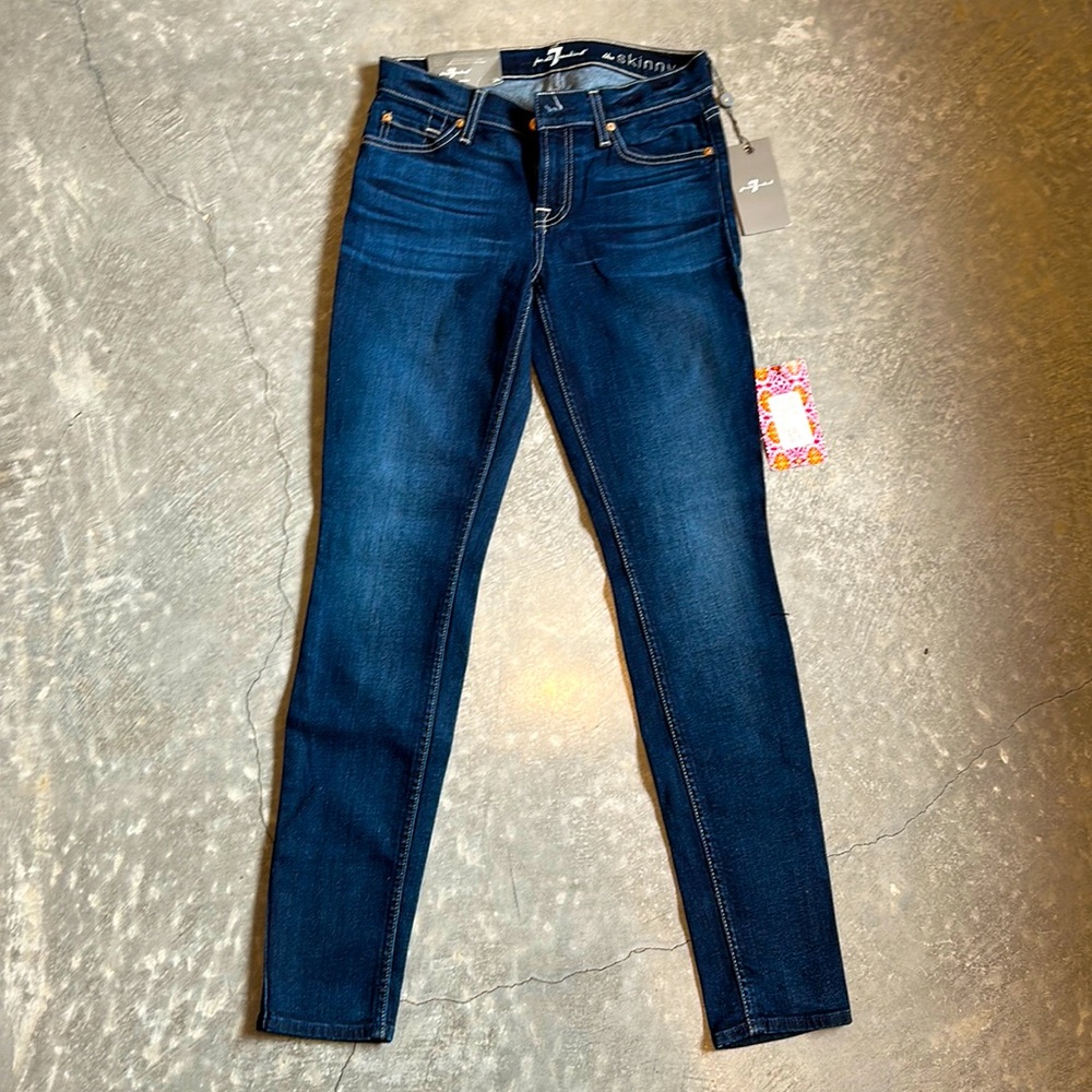 dark blue, skinny, 7 for all mankind jeans